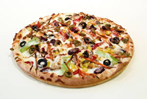 Bakgrunnsbilder Pizza Oliven Mat