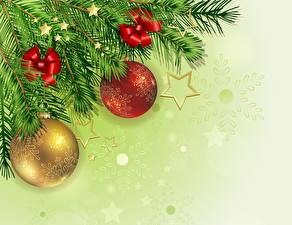 Hintergrundbilder Feiertage Neujahr Kugeln Ast Weihnachtsbaum