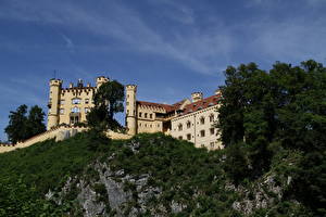 Bureaubladachtergronden Burcht Duitsland Hemelgewelf Slot Neuschwanstein een stad