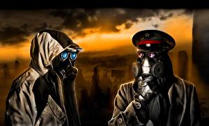 Pictures Heroes comics Romantically Apocalyptic Gas mask Fantasy