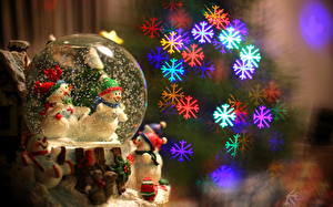 Bakgrundsbilder på skrivbordet Helgdagar Jul Snowflake Snögubbe