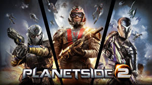 Pictures PlanetSide 2 Warrior Pistols Helmet Armour Games