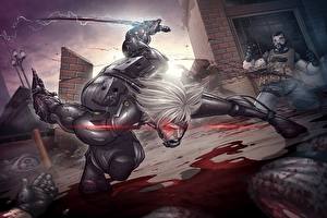 Hintergrundbilder Metal Gear Krieger Rüstung Blut Spiele