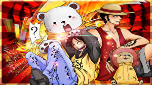 Bureaubladachtergronden One Piece Tiener jongen Anime