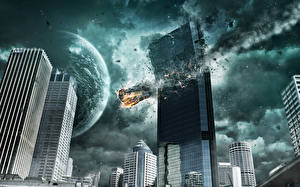 Bureaubladachtergronden Apocalypse Catastrofe Fantasy