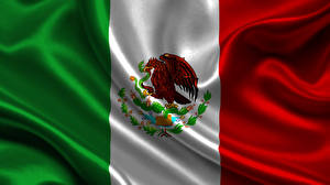 Bakgrundsbilder på skrivbordet Mexiko Flagga Remsor