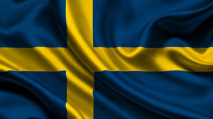 Papel de Parede Desktop Suécia Bandeira Cruz