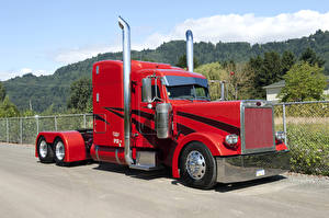 Wallpapers Peterbilt Lorry Red Cars