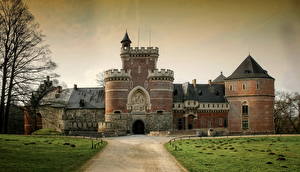Hintergrundbilder Burg Belgien Gaasbeek Städte