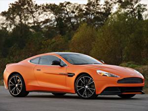 Hintergrundbilder Aston Martin Orange Aston Vanquish automobil