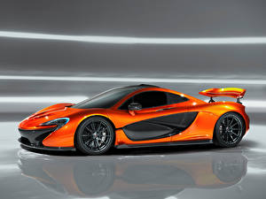 Bakgrunnsbilder McLaren Oransje Luksus P1 Concept automobil