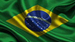 Bakgrundsbilder på skrivbordet Brasilien Flagga