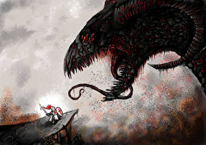 Wallpapers Dragons Fighting Fantasy