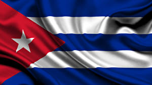 Tapety na pulpit Kuba Flaga Paski
