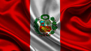 Fotos Peru Flagge Strips