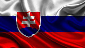 Bakgrundsbilder på skrivbordet Slovakien Flagga Remsor