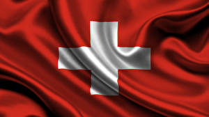Bakgrundsbilder på skrivbordet Schweiz Flagga Kors