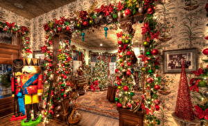 Photo Holidays Christmas Interior Toy Balls HDR
