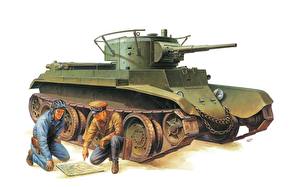 Bureaubladachtergronden Tanks Soldaat Geschilderde  Militair