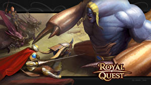 Papel de Parede Desktop Royal Quest Monstros Guerreiro Batalha videojogo