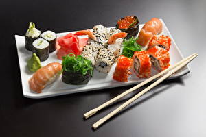 Fonds d'écran Fruits de mer Sushi aliments