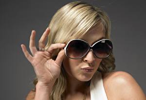 Wallpapers Fearne Cotton Glasses Blonde girl Face Hair Haircut Celebrities