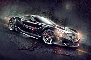 Photo Black Night time Luxury Cars