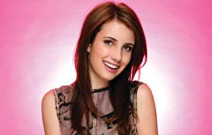 Images Emma Roberts Glance Face Brunette girl Smile Hair Brown haired Celebrities
