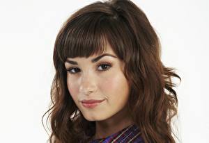 Picture Demi Lovato Glance Face Brunette girl Hair Celebrities