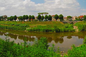 Bilder Italien Fluss Strauch Kanal  Städte