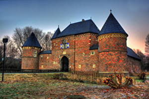 Wallpapers Castle Germany HDRI Burg Vondern Cities