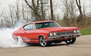 Pictures Chevrolet Red Chevelle SS 1968 automobile