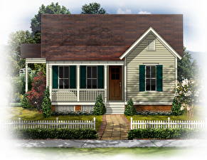 Image Houses Landscape design 3D Graphics