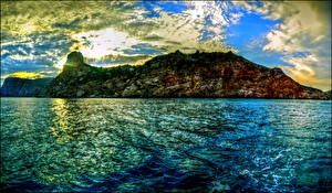 Papel de Parede Desktop Mar Céu Rússia Crimea Nuvem HDR  Naturaleza