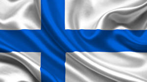 Bureaubladachtergronden Finland Vlag Kruis