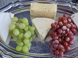 Bilder Trauben Käse Lebensmittel