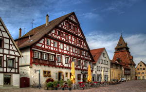 Pictures Germany Houses Street HDRI  Cities
