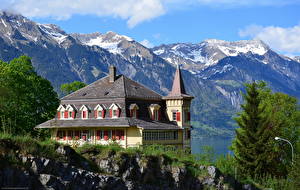 Fondos de escritorio Suiza Casa Montaña Mansión  Ciudades