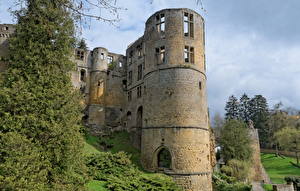 Fonds d'écran Château fort Luxembourg Vieille Fait de pierre Beaufort ruin Villes
