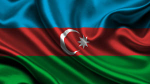 Tapety na pulpit Flaga W paski Azerbaijan