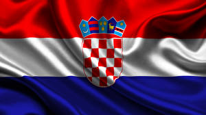 Bakgrundsbilder på skrivbordet Kroatien Flagga Ränder