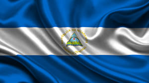 Bakgrundsbilder på skrivbordet Flagga Remsor Nikaragua