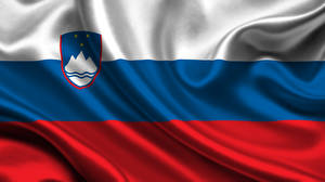 Bakgrundsbilder på skrivbordet Slovenien Flagga Remsor