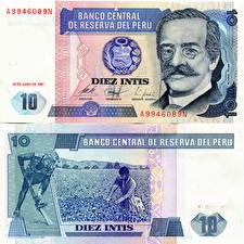 Fotos Geld Geldscheine 10 Peruvian inti