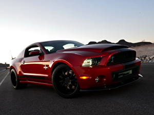 Wallpapers Ford Red Headlights Front Shelby GT500 Super Snake Wide Body auto