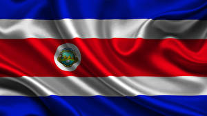 桌面壁纸，，旗幟，條紋，Costa-Rica，