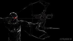 Фотографии Crysis Crysis 3 Лучники Черный Доспехах Игры