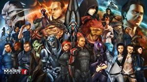 Bureaubladachtergronden Mass Effect Krijger Een harnas Computerspellen