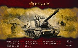 Tapety na pulpit World of Tanks Czołgi Kalendarz 2013  gra wideo komputerowa