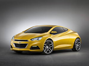 Bureaubladachtergronden Chevrolet Geel kleur Koplampen Tru 140S Concept automobiel